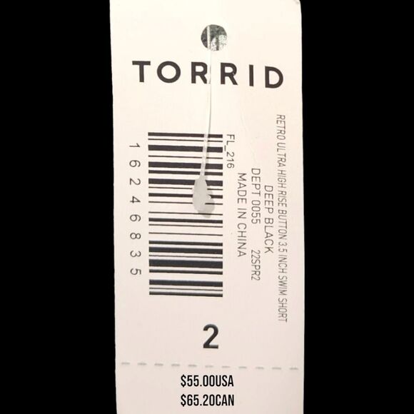 TORRID Pink Rainbow Bakini Top With Matching Black RETRO CHIC Short Set. 2X - Picture 13 of 16